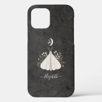 Vintage Boho Black White Butterfly