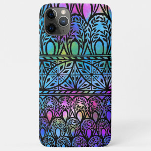 Vintage Boho Blues Stained Glass Pattern Case