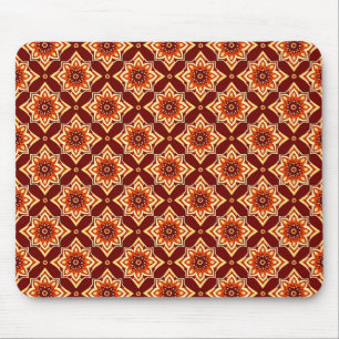 Vintage Boho Chic Floral Pattern Mouse Pad
