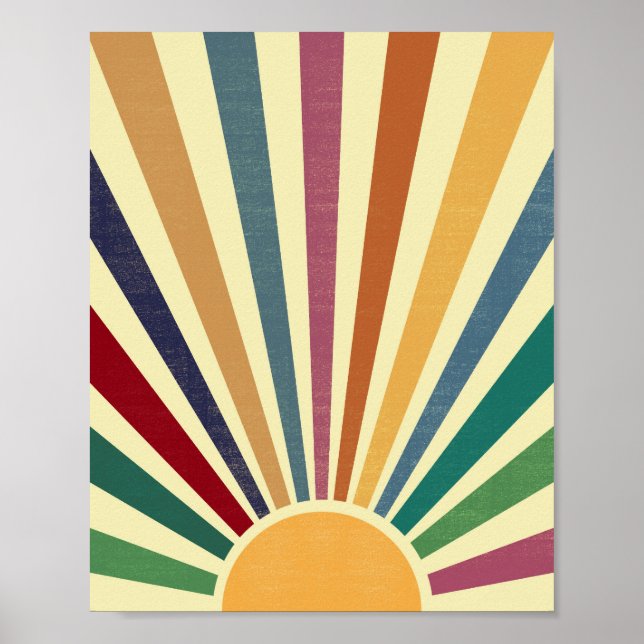 Vintage Boho Colours Poster (Front)