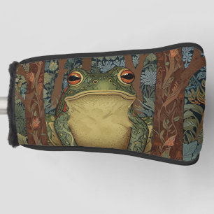 Vintage boho forest frog golf head cover
