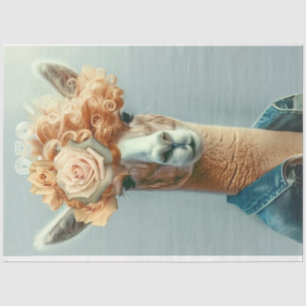 Vintage Boho Llama Decoupage Tissue Paper