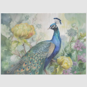 Vintage Boho Peacock Peacocks Decoupage Tissue Paper