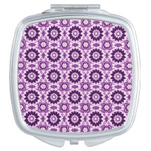 Vintage Boho Purple Geometric Floral Pattern