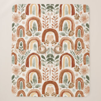 Vintage Boho Rainbow  Sherpa Blanket