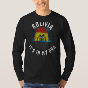 Vintage Bolivia Flag  It Is In My Dna  Bolivian T-Shirt