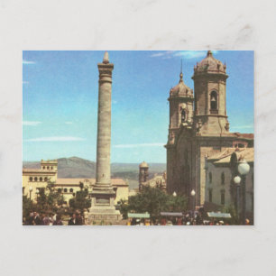 Vintage Bolivia, Polosi, Cathedral  Column Postcard