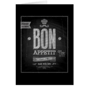 Vintage Bon Appetit Poster - Chalkboard