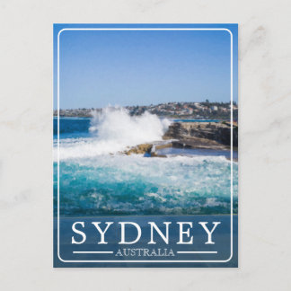 Vintage Bondi to Coogee Coastal Walk Holiday Postcard