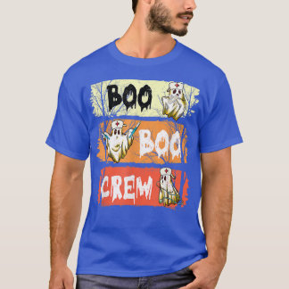 Vintage Boo Boo Crew Halloween Nurse Nursing Ghost T-Shirt
