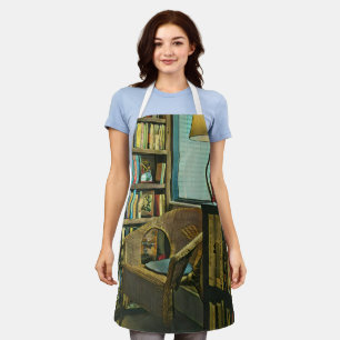 Vintage book artwork apron