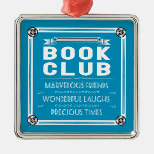 Vintage Book Club/Book Group Metal Ornament