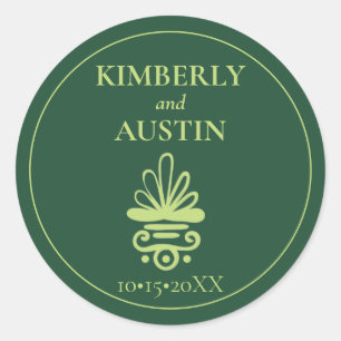 Vintage Book Cover   Book Theme Wedding  Classic R Round Sticker