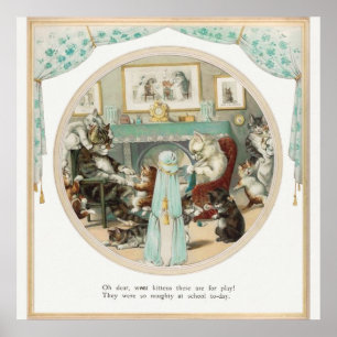 Vintage Book Illustration Poster