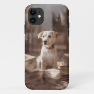 Vintage Book Lover Dog Mobile Case