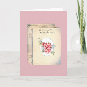 Vintage Book Of Love Wedding Card