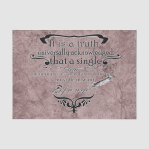 Vintage Book Quote Tissue Paper