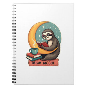Vintage Book Sloth Reading Lover Cute Retro Design