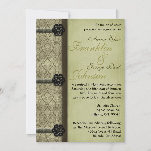 Vintage Book Wedding Invitation (Front)