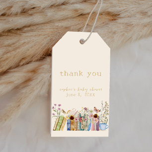 Vintage Books A New Chapter Baby Shower Gift Tags