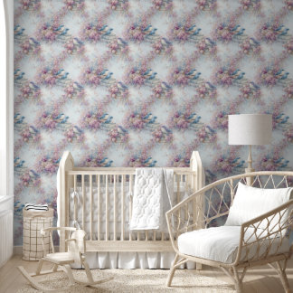 Vintage Books and Bluebirds Wallpaper