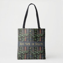 Vintage Books and Ivy Tote Bag