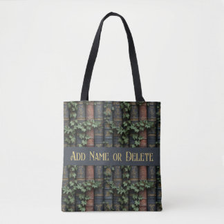 Vintage Books and Ivy Tote Bag