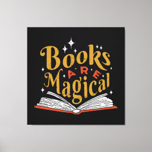 Vintage Books Are Magical Canvas Print