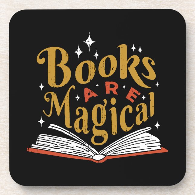Vintage Books Are Magical Coaster (Front)