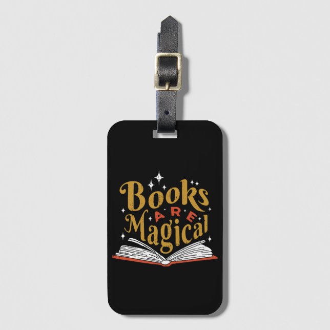 Vintage Books Are Magical Luggage Tag (Front Vertical)