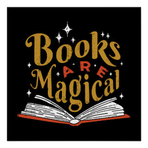 Vintage Books Are Magical Poster