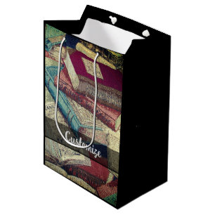 Vintage Books Background  Medium Gift Bag
