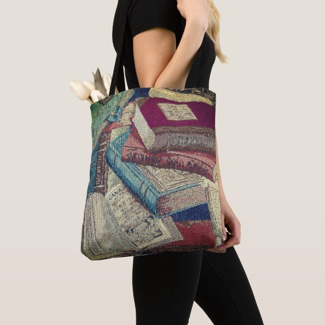 Vintage Books Background  Tote Bag (Close Up)