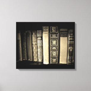 Vintage Books  Canvas Print