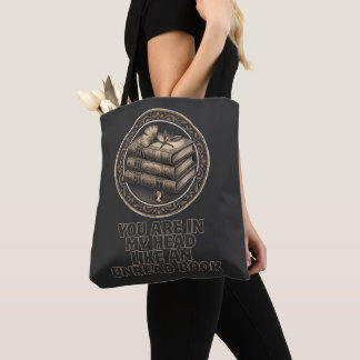 Vintage Books & Introspective Quote Tote Bag