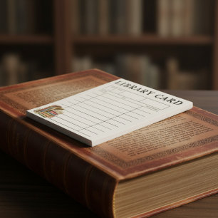 Vintage Books Library Card  Notepad