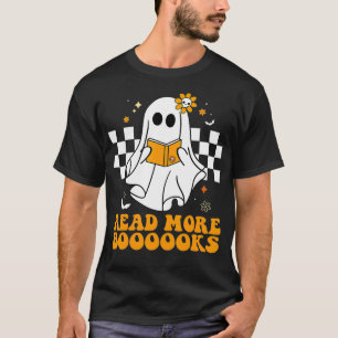 Vintage Booooks Ghost Read More Books Fun Teacher T-Shirt