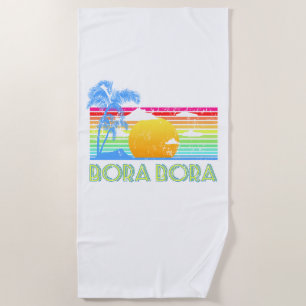 Vintage Bora Bora Beach Towel