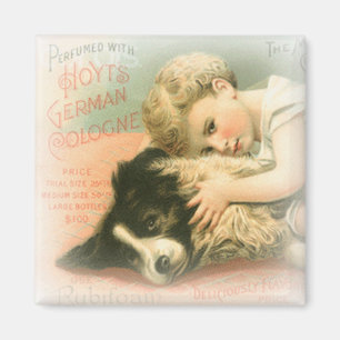 Vintage Border Collie Magnet