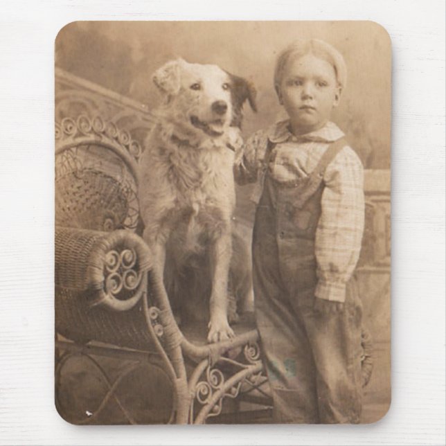 Vintage Border Collie Mousepad (Front)