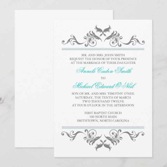 Vintage Border Invitation (Front/Back)
