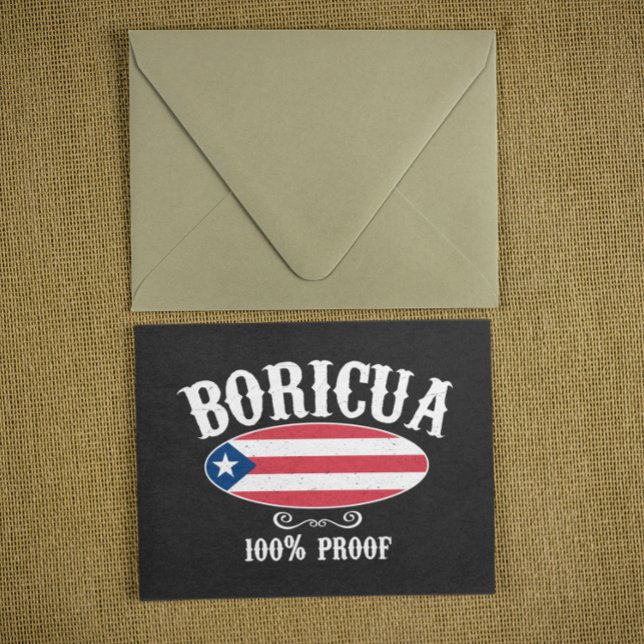 Vintage Boricua Puerto Rico 100% Logo Postcard (Vintage Boricua Puerto Rico 100% Logo Postcard)
