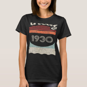Vintage Born In 1930 92nd Birthday 92 Years Old T-Shirt