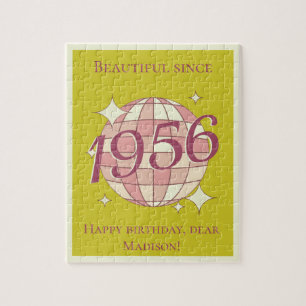Vintage born in 1956 70th birthday gift jigsaw puz puzzle
