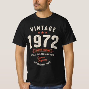 Vintage Born in 1972 - 50th Birthday Retro Classic T-Shirt