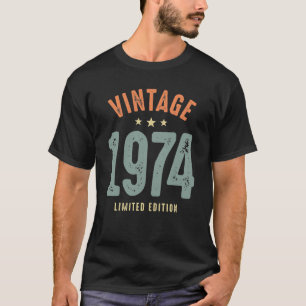 Vintage Born in 1974 - 48th Birthday Retro Classic T-Shirt