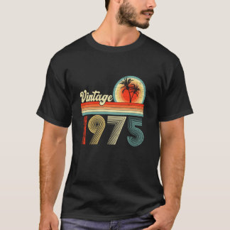 Vintage Born In 1975 50 Years Old Gifts 50th Birth T-Shirt
