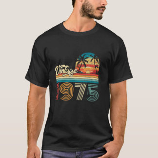 Vintage Born In 1975 50th Birthday Gifts 50 Years T-Shirt