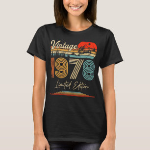 Vintage Born In 1978 Birthday Year Party Wedding A T-Shirt