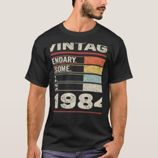 Vintage Born In 1984 38th Birthday 38 Years Old T-Shirt